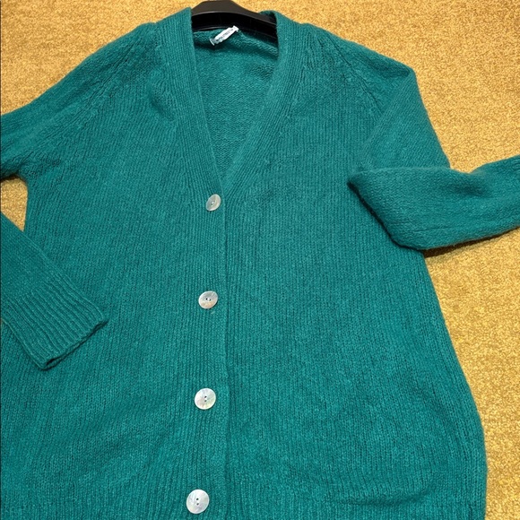 Oversized Green Cardigan Sweater - Picture 5 of 6